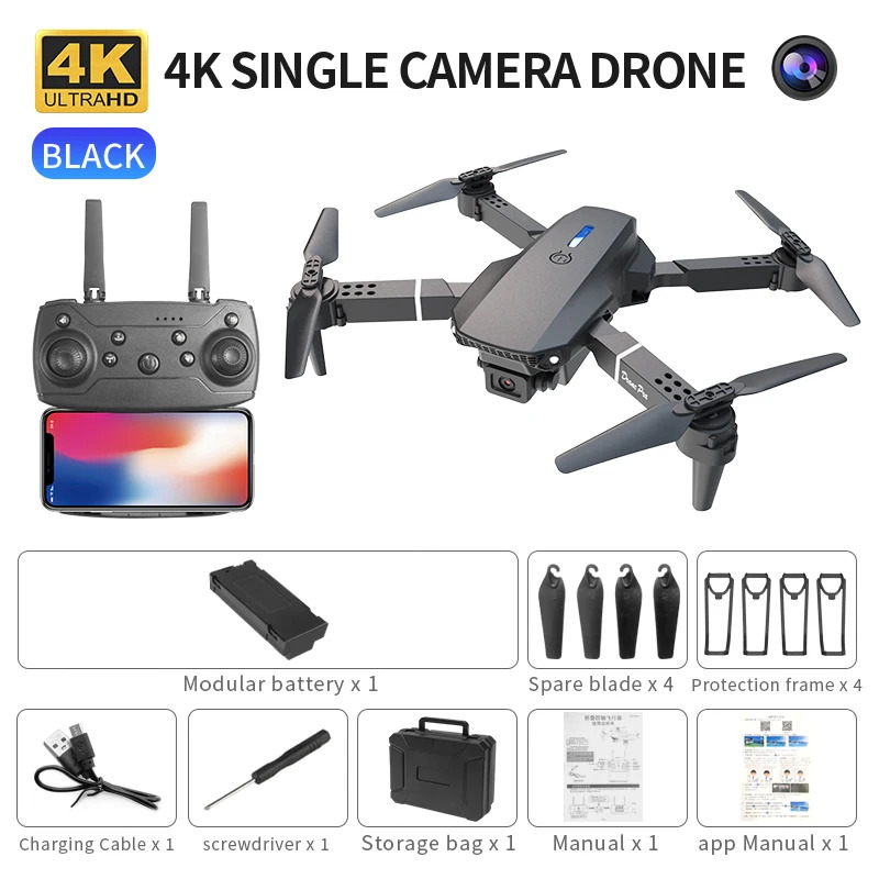 Drone Camera Lens - Il drone pieghevole intelligente E88 supporta