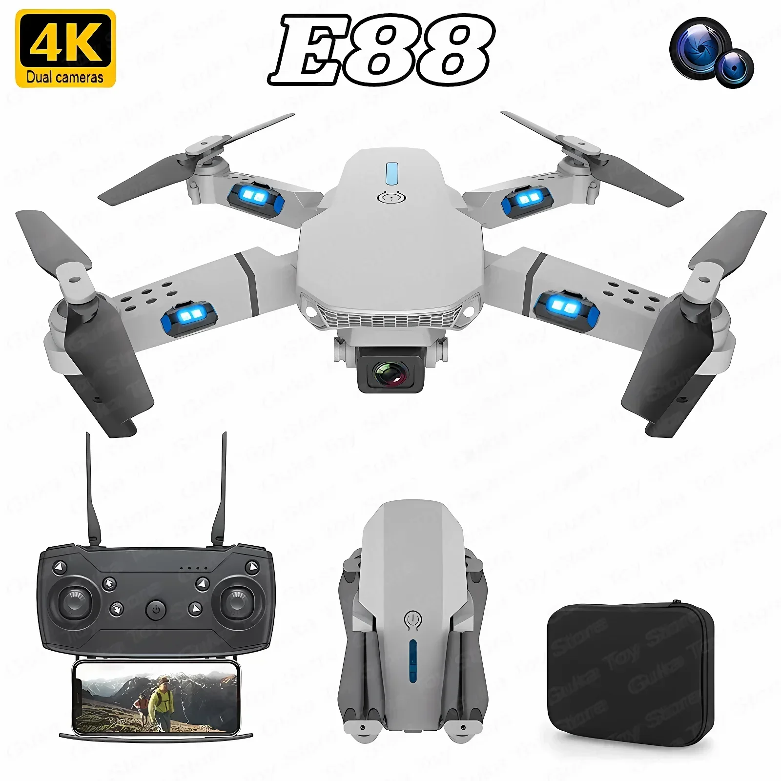 E88 Pro WIFI FPV Drone grandan - Drone Camera Mount recensione e prezzo